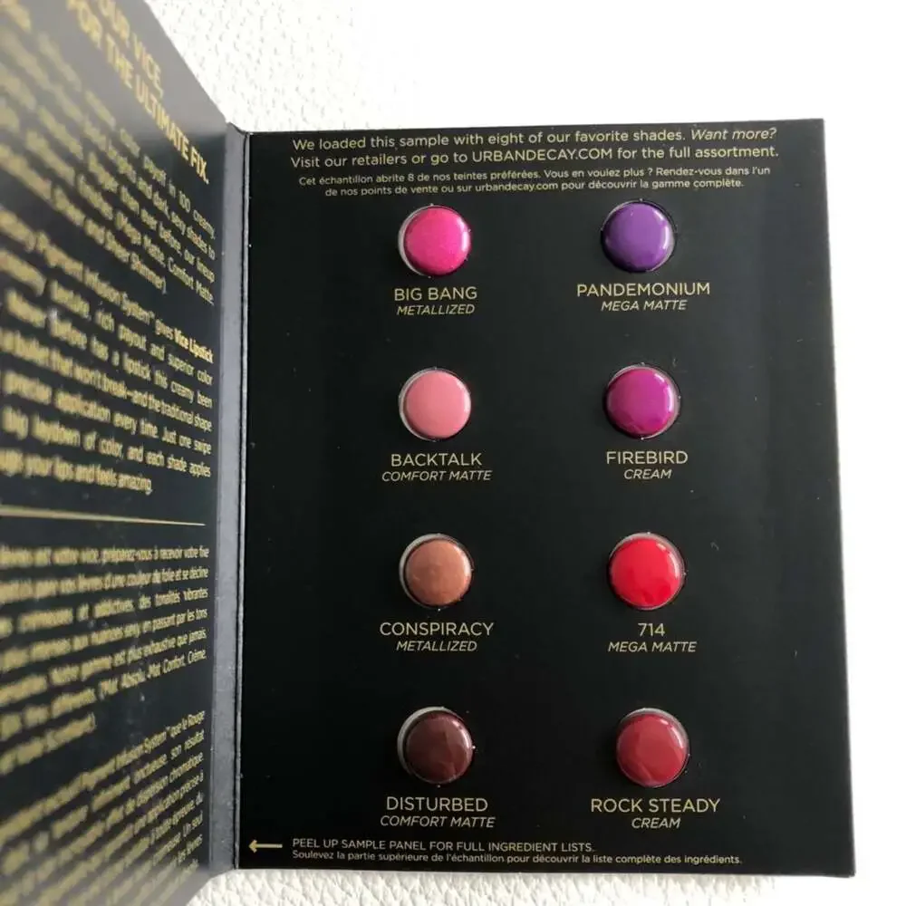 Urban Decay Vice Lipstick 8shades Sample